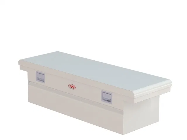 C56LPD – RKI Tool Box, Crossover Low Profile Deep Single Lid Powder Coated White Matte Steel 20 Inch Length x 63-3/4 ...